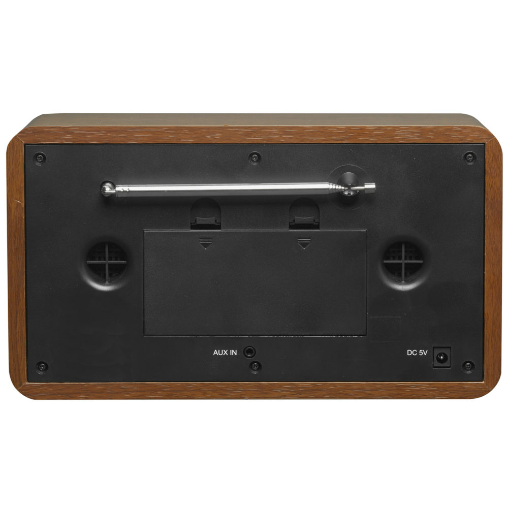 Denver DAB-18 Vintage Style Stereo DAB / DAB+ & FM Radio – Real Wood Cabinet, Bluetooth, Clock Radio Alarm, AUX IN for Smart Phone / Tablet / MP3 Player – Mains or Battery - Image 7