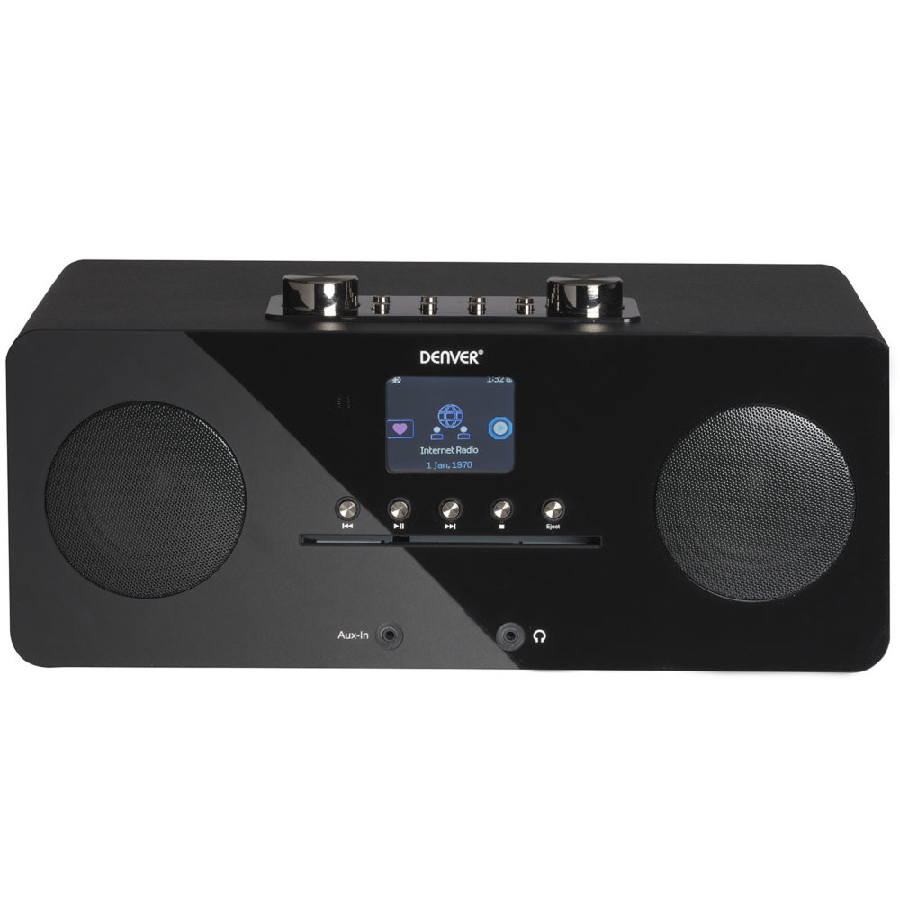 Denver MIR-260 CD Player, Digital DAB+ & WiFi Internet Radio - With FM Radio, Bluetooth 5.0, AUX IN, 2.4 inch colour screen & Remote Control - Black - Image 2