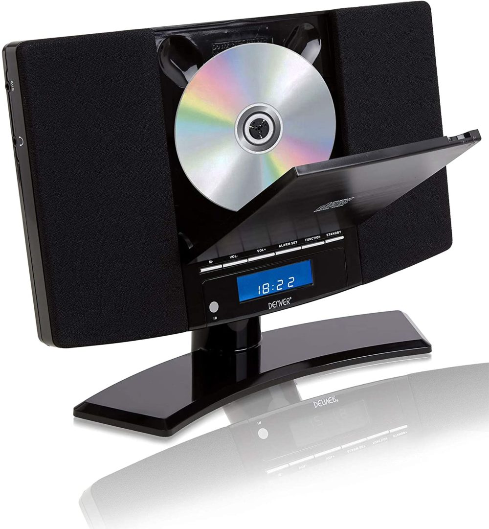 Denver MC-5220 MK2 CD Player Stereo - Wall Mountable, FM Radio, Clock Alarm & Remote - Image 2