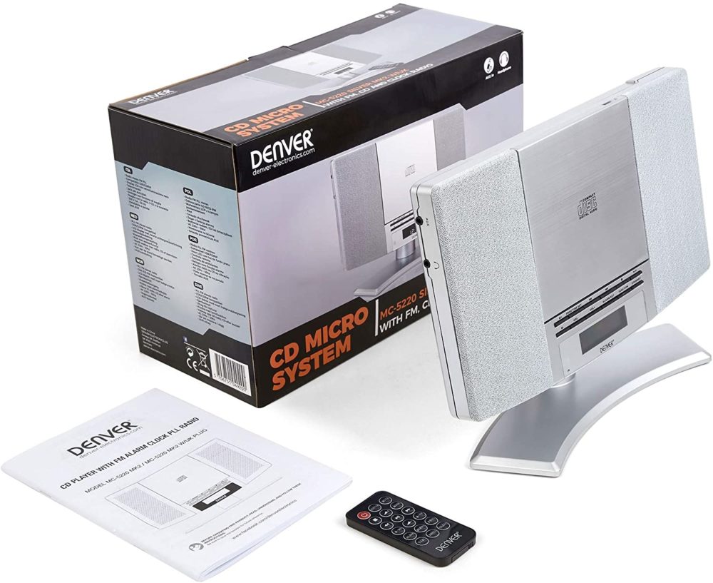 Denver MC-5220 MK2 CD Player Stereo - Wall Mountable, FM Radio, Clock Alarm & Remote - Image 12