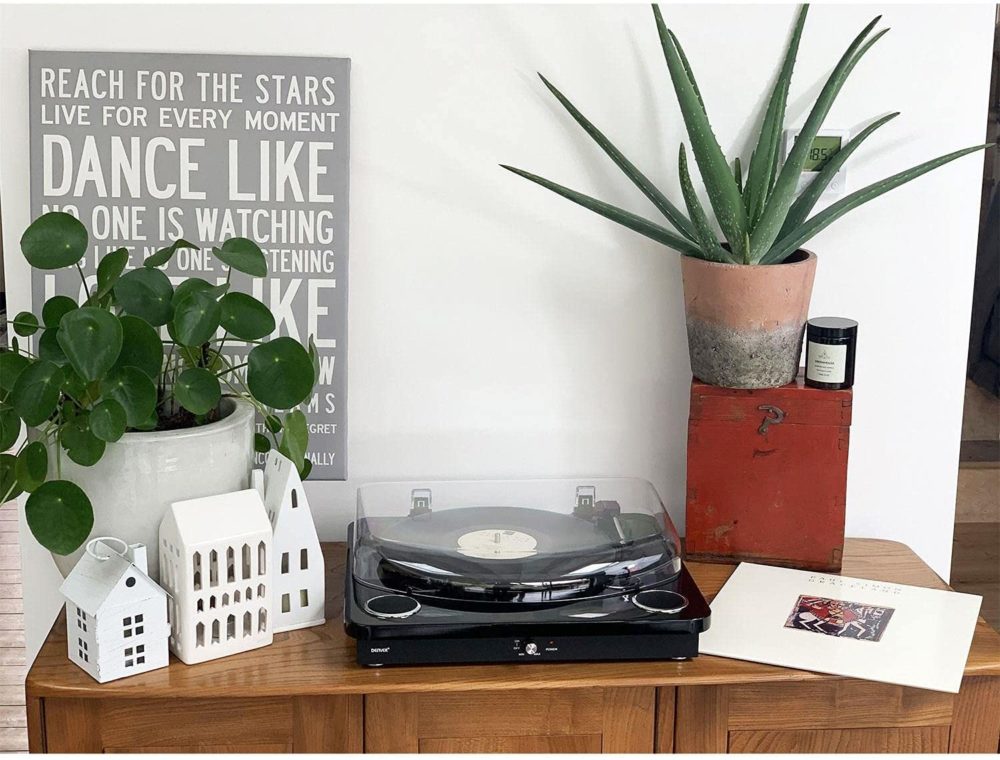 Denver VPL-210 Vinyl Record Player Turntable - Bluetooth, Record to MP3, USB or SD Card, Built In Stereo Speakers - Image 3