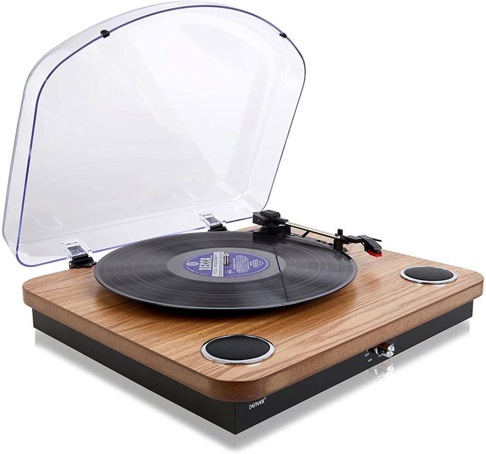 Denver VPL-210 Vinyl Record Player Turntable - Bluetooth, Record to MP3, USB or SD Card, Built In Stereo Speakers - Image 9