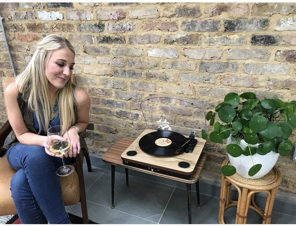 Denver VPL-210 Vinyl Record Player Turntable - Bluetooth, Record to MP3, USB or SD Card, Built In Stereo Speakers - Image 13