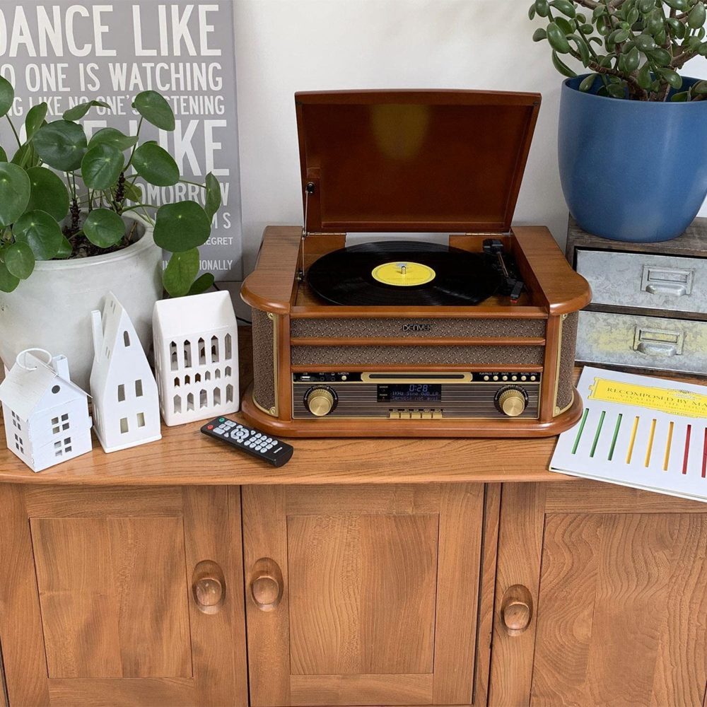 Denver MRD-51BT Record Player With Speakers - CD Player/DAB Radio/FM Radio/Bluetooth/Cassette Player/USB MP3 Playback - Image 5