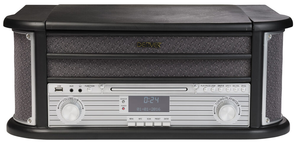 Denver MRD-51BT Record Player With Speakers - CD Player/DAB Radio/FM Radio/Bluetooth/Cassette Player/USB MP3 Playback - Image 15