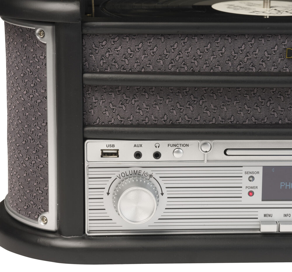 Denver MRD-51BT Record Player With Speakers - CD Player/DAB Radio/FM Radio/Bluetooth/Cassette Player/USB MP3 Playback - Image 20