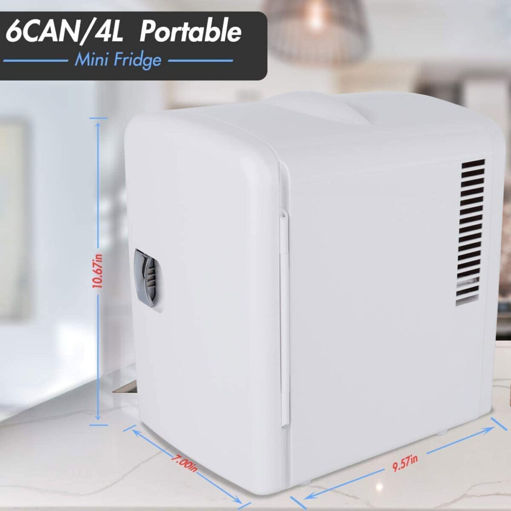 Denver MFR-400 Small Mini Fridge With UV Light Disinfection - 4 Litre/6 can – Skincare, Cosmetics, Makeup, Food or Drink Fridge - Image 6