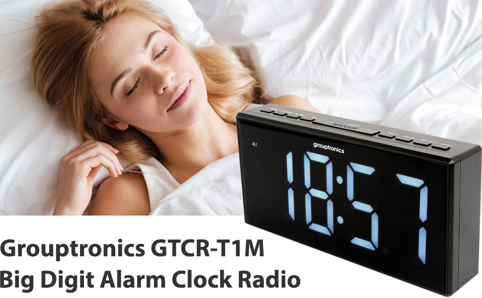 Big numbers alarm clock radio