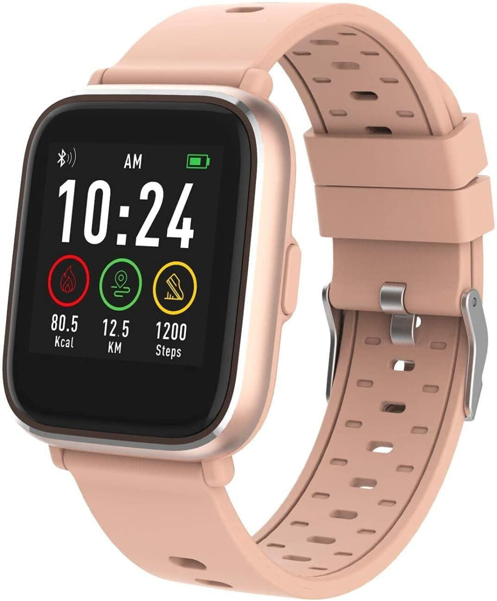 Denver SW-161 Bluetooth Waterproof Smart Watch - Heart Rate, Sleep Monitor, Remote Camera Shutter – Multi Sports Activity Tracker - iOS & Android (UK Version)