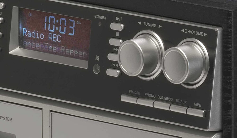 Denver MRD-166 DAB/DAB+ Record Player Turntable, Cassette Player, CD Player HiFi with USB Recording & Memory Card Reader - Image 4
