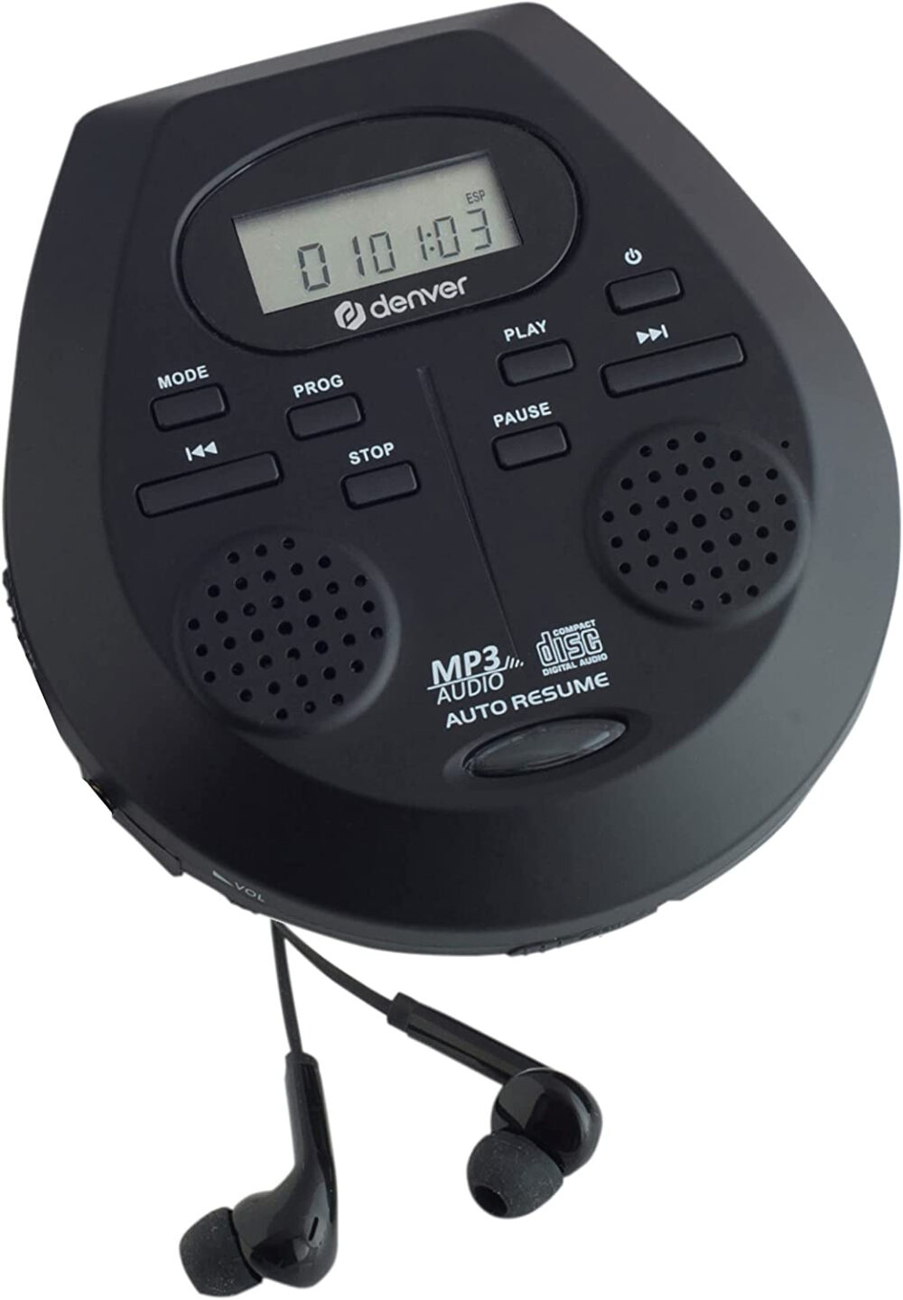 Denver DMP-395 Portable CD Player With Speakers - MP3 & Audio Book Support, 40 Second Antishock & Resume - Image 10