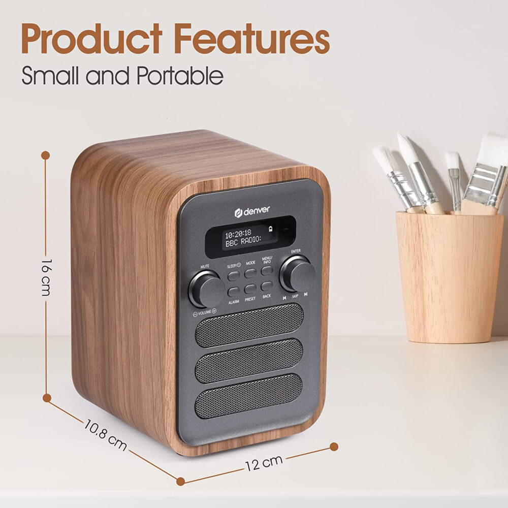 Denver DAB-48 Bluetooth DAB Radio With Remote Control - Mains Powered – Bluetooth Radio Speaker – Alarm Clock - Image 11