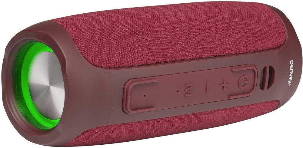 Denver BTV-220 Portable Bluetooth Speaker Cannon - LED Light Effects – Rechargeable Battery – USB & Micro SD – AUX In – Handsfree Speaker Phone - UK Version - Image 2