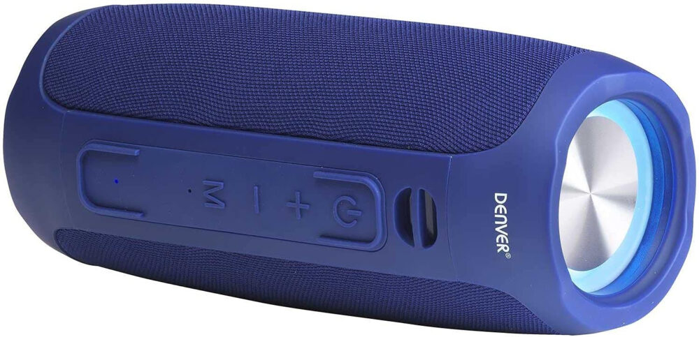 Denver BTV-220 Portable Bluetooth Speaker Cannon - LED Light Effects – Rechargeable Battery – USB & Micro SD – AUX In – Handsfree Speaker Phone - UK Version - Image 9