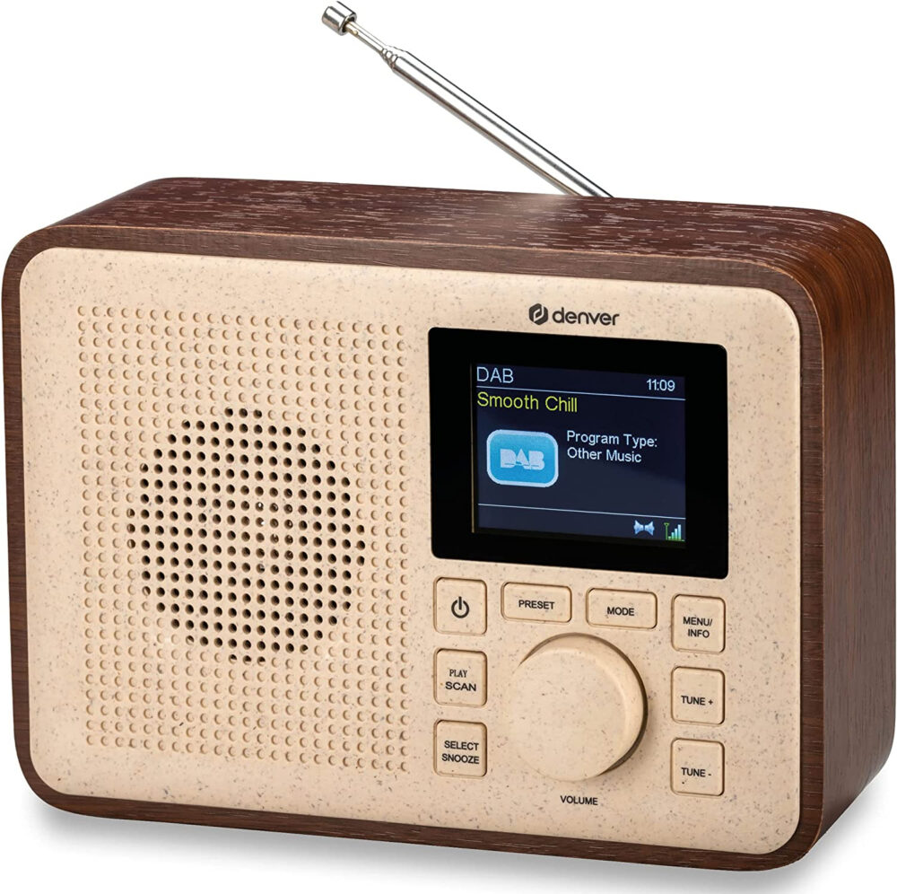 Denver DAB-60 Portable DAB+ Digital Bluetooth Radio Made of BioPlastics – With FM, Dual Alarm, Battery/Mains Powered - Image 10