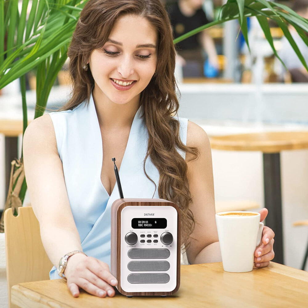 Denver DAB-48 Bluetooth DAB Radio With Remote Control - Mains Powered – Bluetooth Radio Speaker – Alarm Clock - Image 5