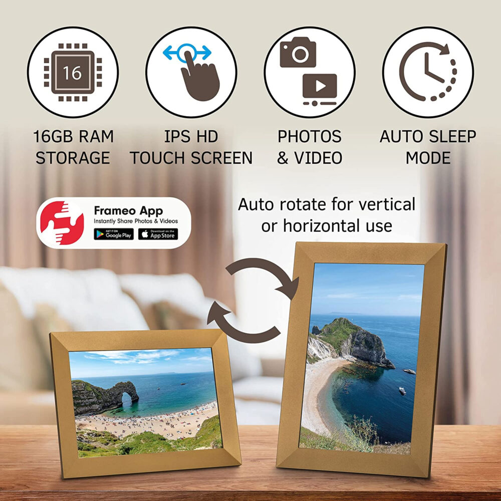 Grouptronics UK Gallery10 WiFi 10" Touch Screen Digital Photo Frame - Send Photos/Video to Frame Via App Worldwide - Image 2