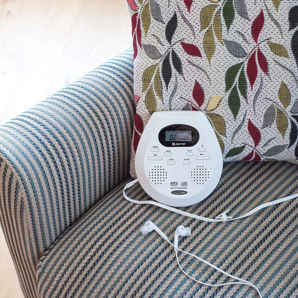 Denver DMP-395 Portable CD Player With Speakers - MP3 & Audio Book Support, 40 Second Antishock & Resume - Image 9