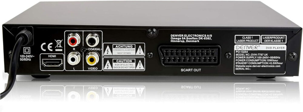 Denver DVH-7787 Compact Multi Region DVD Player - Image 8